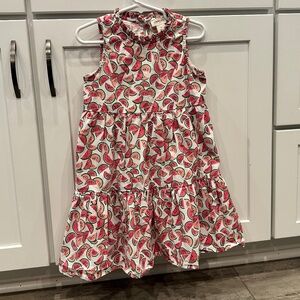 J. Crew Girls Size 4 Crewcuts Pink Watermelon Print Sleeveless Dress